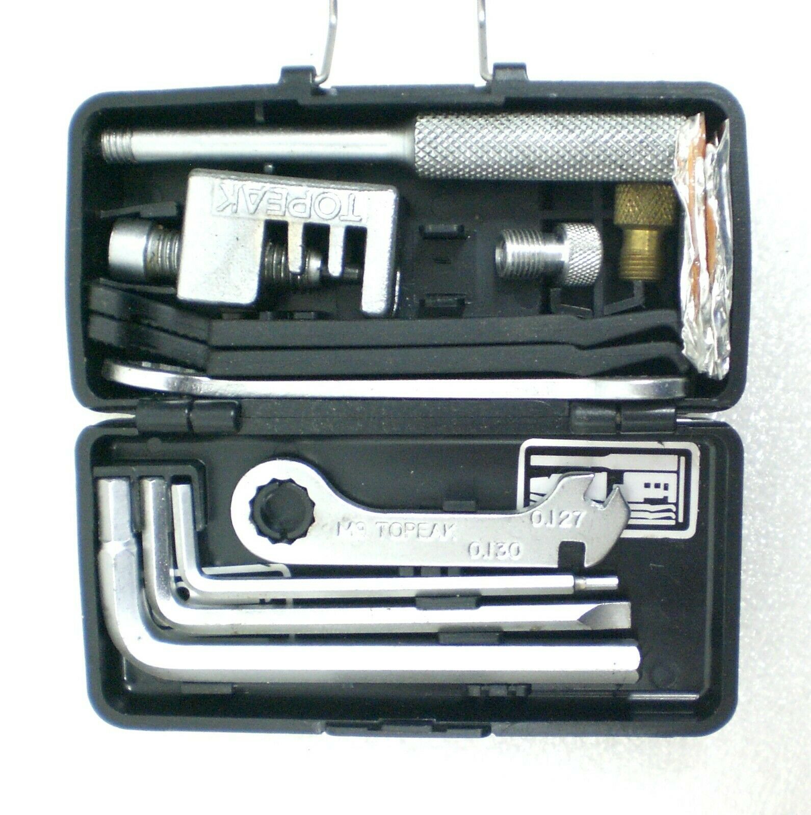 Vintage 1980's Schwinn Survival Gear Box Tool Kit CO2 Air Pump With Blue Pouch - Fresh Stock Dated December 2025