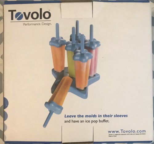 TOVOLO Blue Star Shaped Popsicle Ice Pop Frozen Treat Molds Set of 6 New Sealed - Fresh Stock Dated February 2026