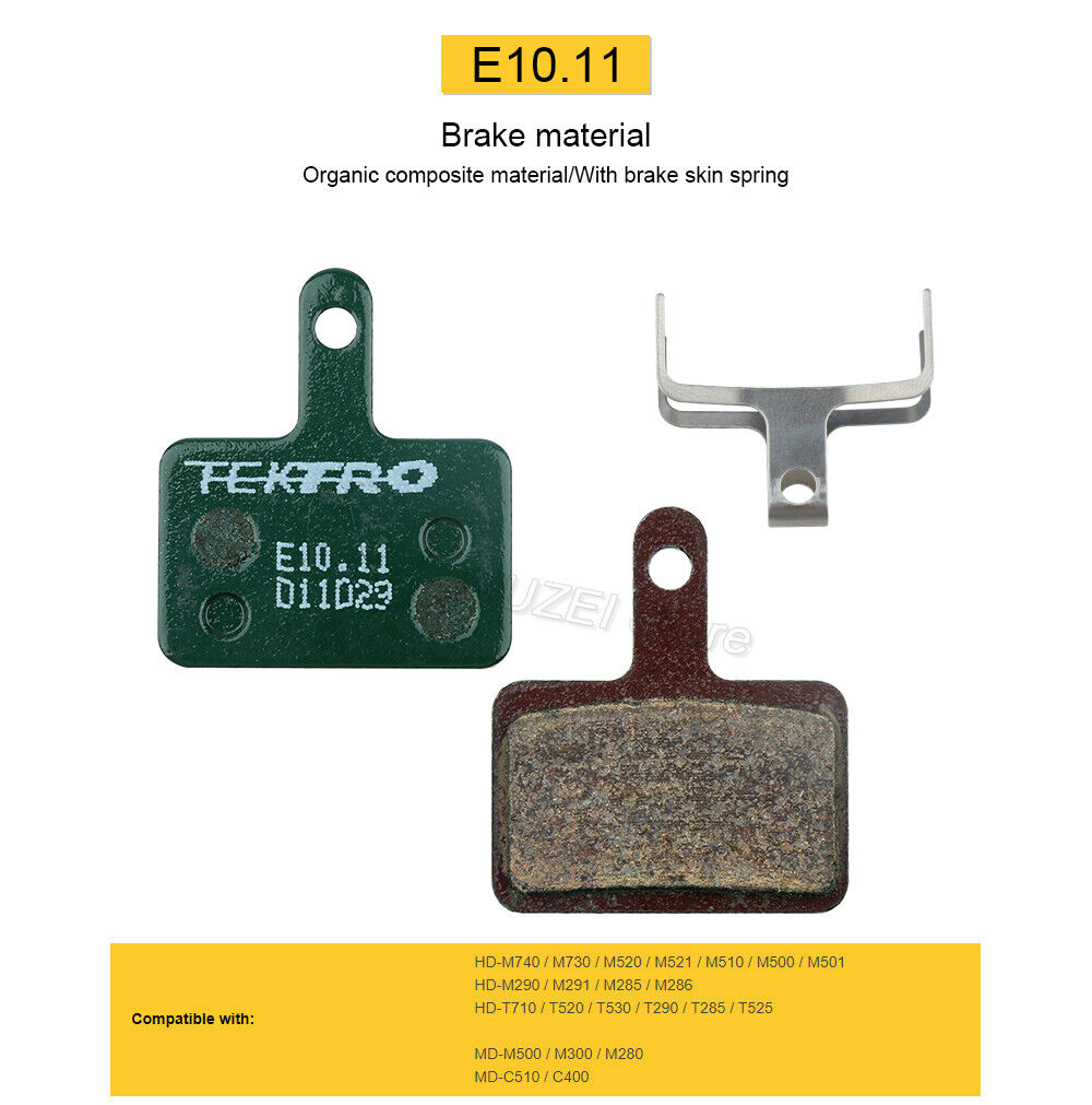 TEKTRO E10.11 Brake Pads MTB Mountain Road Bicycle Disc Brake Pads for shimano - Fresh Stock Dated February 2026