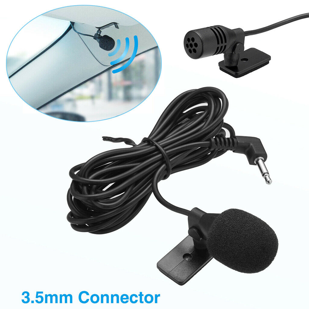 3.5mm Microphone Car Stereo GPS Bluetooth Enabled Audio DVD External Mic 10ft US - Fresh Stock Dated February 2026
