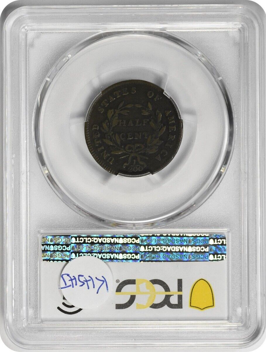 1797 Half Cent Plain Edge F15 PCGS - Fresh Stock Dated February 2026