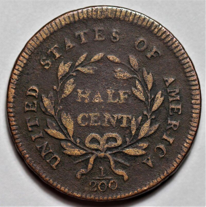 1795 Liberty Cap Half Cent - Lettered Edge - US 1/2c Copper Penny Coin - L20 - Fresh Stock Dated February 2026