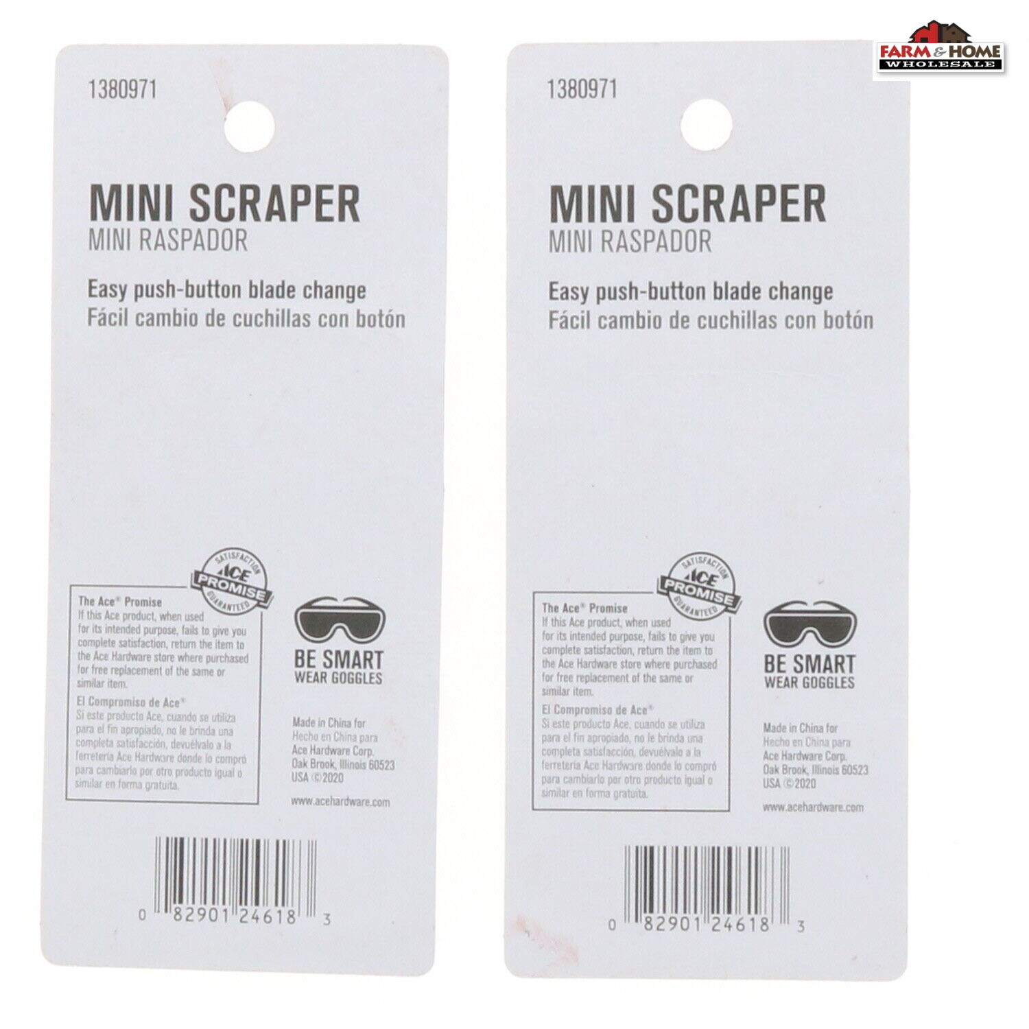 (2) Plastic Razor Scraper & Blades Set ~ NEW - Fresh Stock Dated February 2026