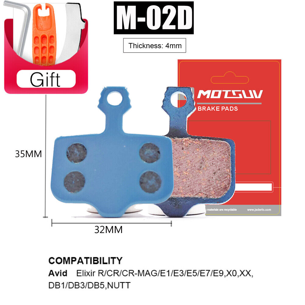 4 Pairs Bike disc Brake Pads Semi-Metallic For SHIMANO HAYES MAGURA - Fresh Stock Dated February 2026
