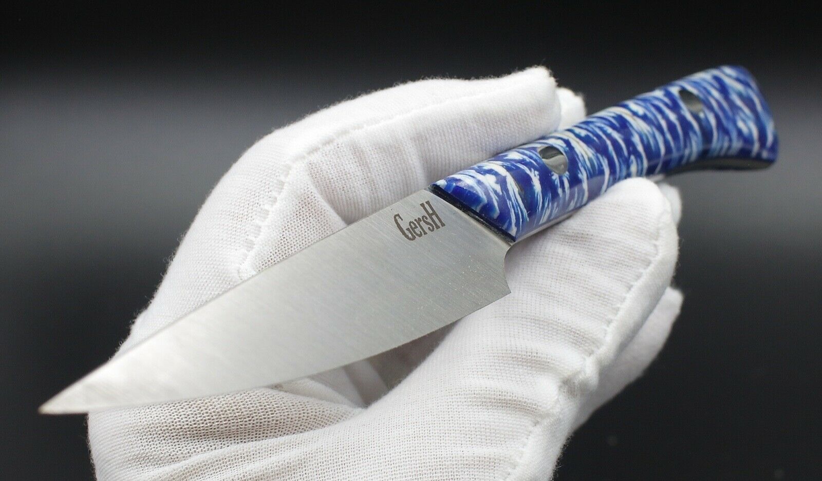 Snow Paring - USA Made Custom Knives Elmax Stainless Steel Custom Acrylic Handle - Fresh Stock Dated December 2025