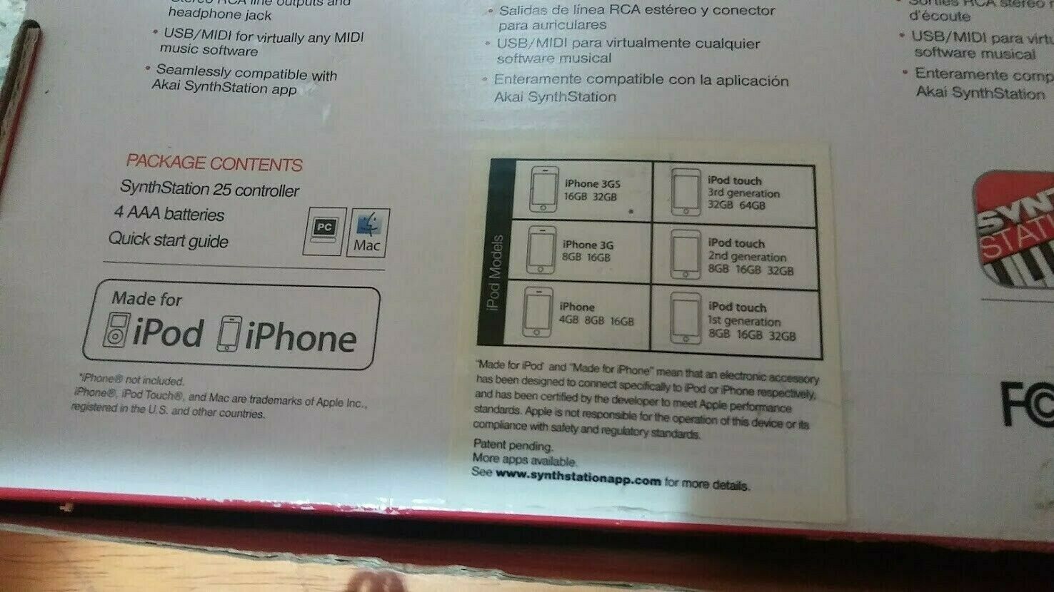 Akai SynthStation25 MIDI Keyboard Controller for iPhone iPod Touch PC Mac - Fresh Stock Dated February 2026