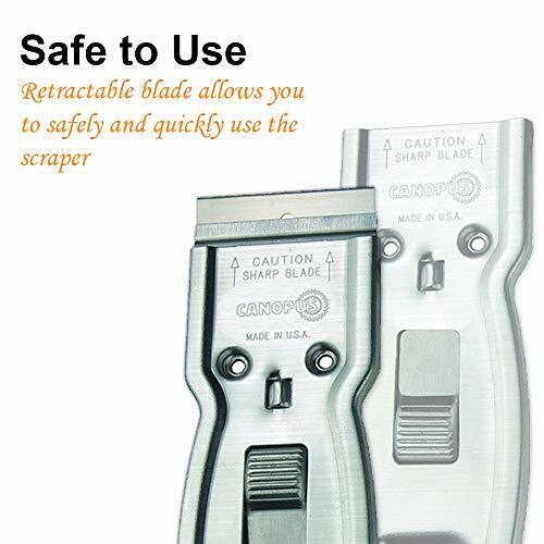 Razor Blade Scraper Tool,Window Scraper with  5 Razor Blades, Windshield Scraper - Fresh Stock Dated February 2026