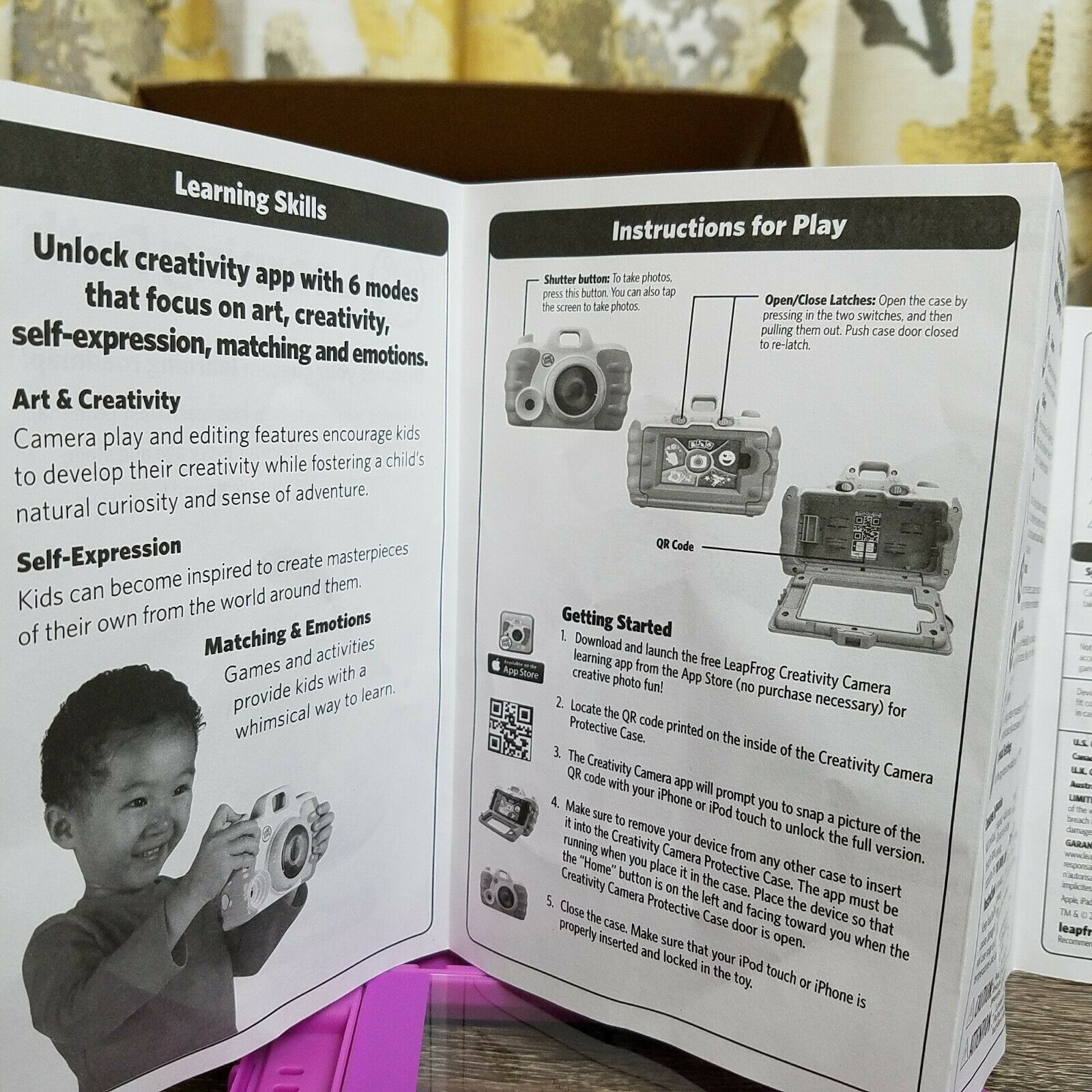 LeapFrog Creativity Camera Protective Case PINK & App (iPhone 4/4s/5 & Ipod 4G) - Fresh Stock Dated February 2026