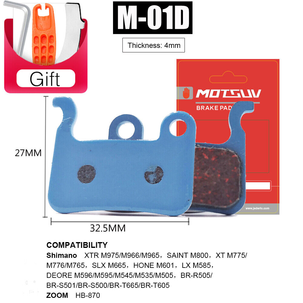 4 Pairs Bike disc Brake Pads Semi-Metallic For SHIMANO HAYES MAGURA - Fresh Stock Dated February 2026