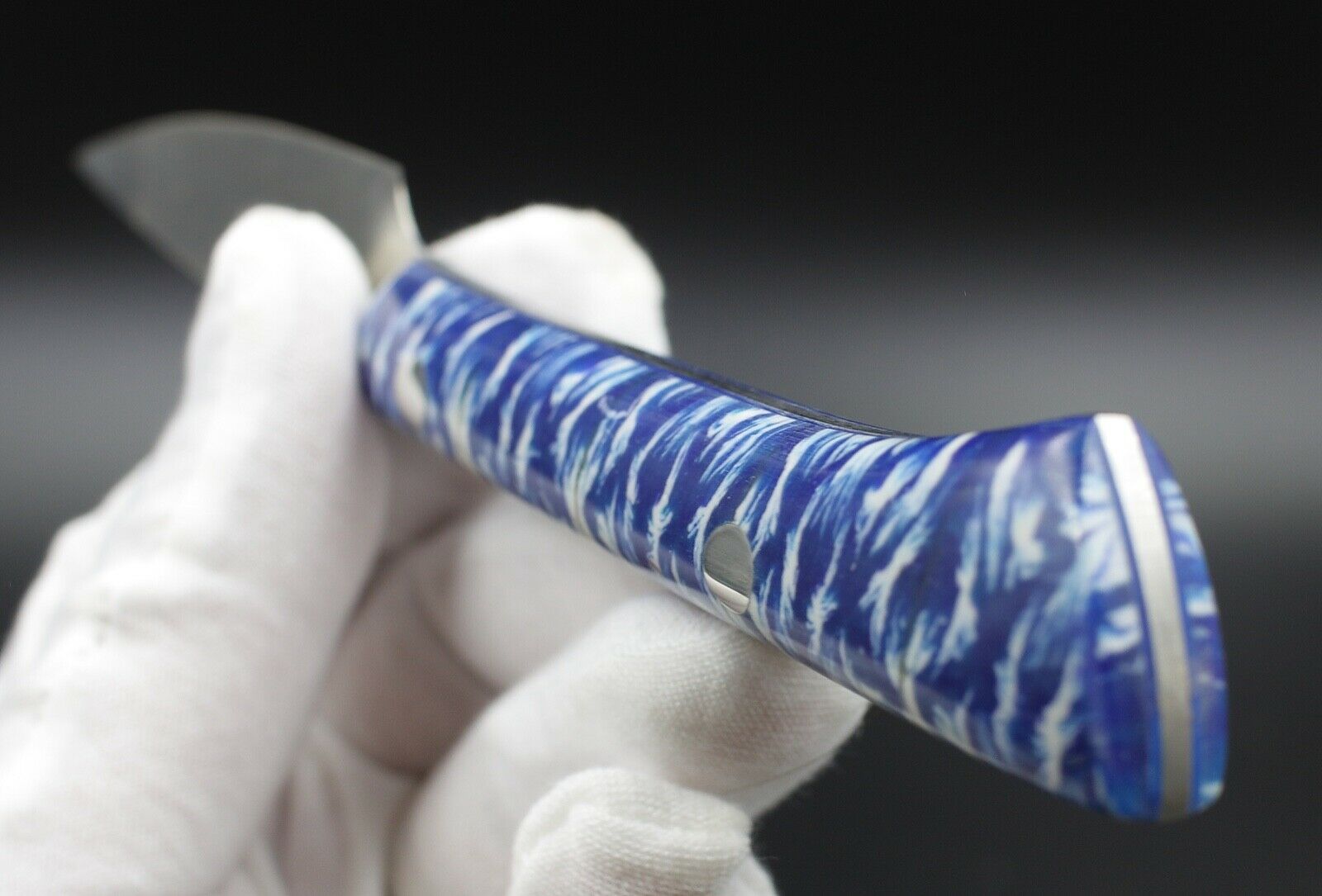 Snow Paring - USA Made Custom Knives Elmax Stainless Steel Custom Acrylic Handle - Fresh Stock Dated December 2025