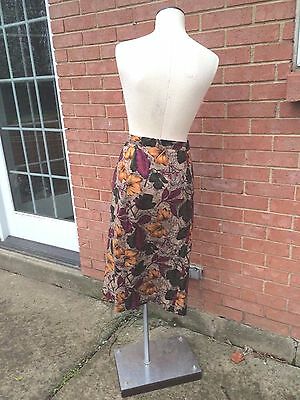 Vintage Faux Wrap Floral Print Midi Skirt - Fresh Stock Dated February 2026