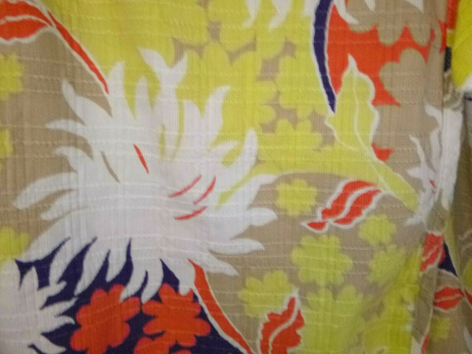 Vtg 60s 70s Textured Heavy Cotton Floral Wrap Skirt No Tag 26