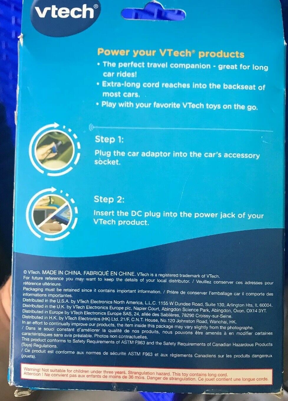 Vtech Mobigo V Reader Car Adaptor Charger Genuine OEM New - Fresh Stock Dated February 2026