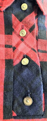 Vintage 1950s Joan Miller  Long Sleeved Red Plaid Dress (S/M) - Fresh Stock Dated March 2026