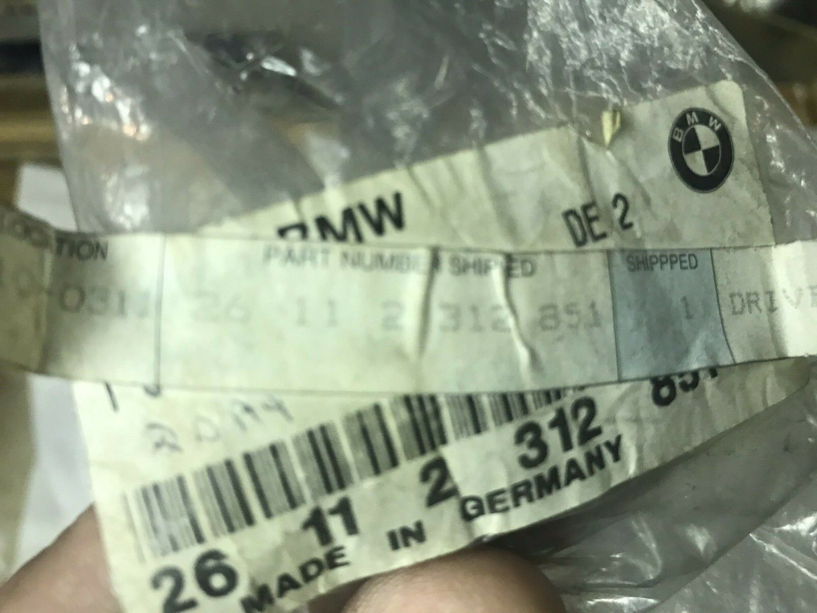 BMW K1200 REAR DRIVESHAFT SECTION NOS OEM 26112312851 - Fresh Stock Dated February 2026