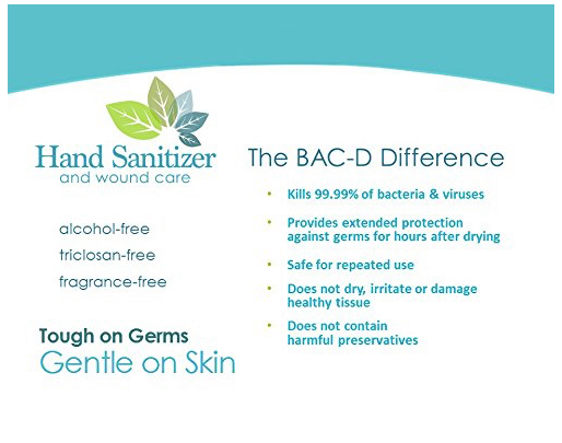 GALLON Refill BAC-D Foaming Hand Sanitizer & Wound Care STOP COLDS, FLU, VIRUSES - Fresh Stock Dated December 2025