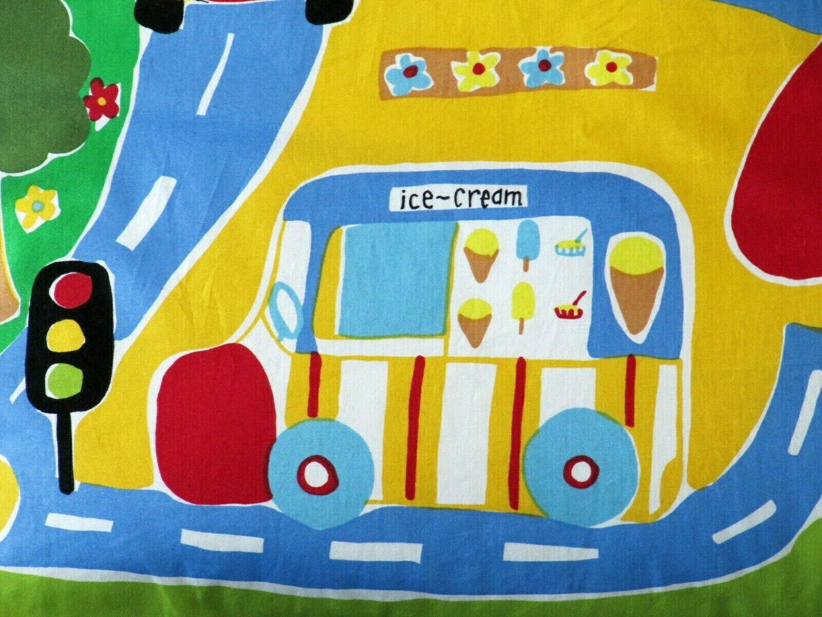 Cars Trucks Roads Standard Pillow Sham Red Yellow Blue Green California Kids - Fresh Stock Dated December 2025