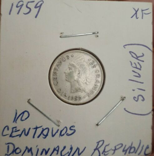 Dominican Republic 1959 10 Centavos   XF TO AU - Fresh Stock Dated December 2025