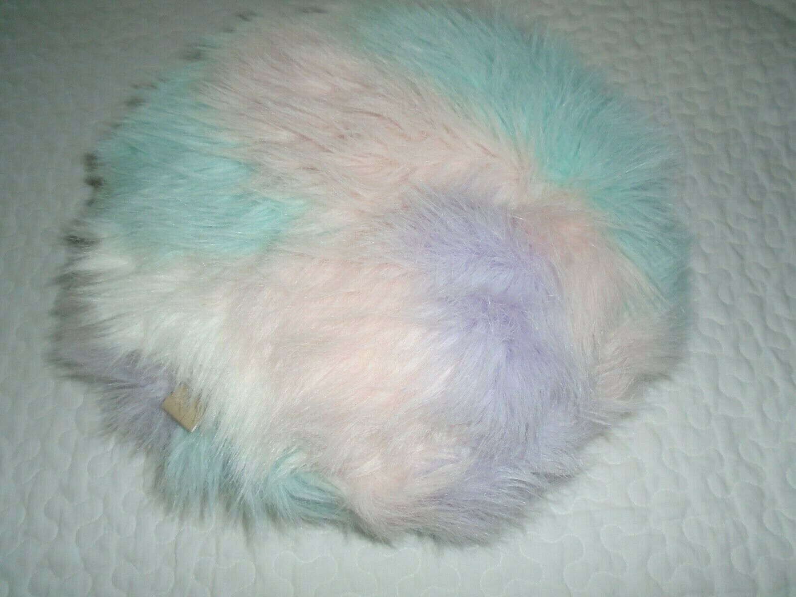 POTTERY BARN TEEN: FURRIFIC Faux Fur Unicorn Multi-Tone Round Pillow/Perfect!!! - Fresh Stock Dated December 2025