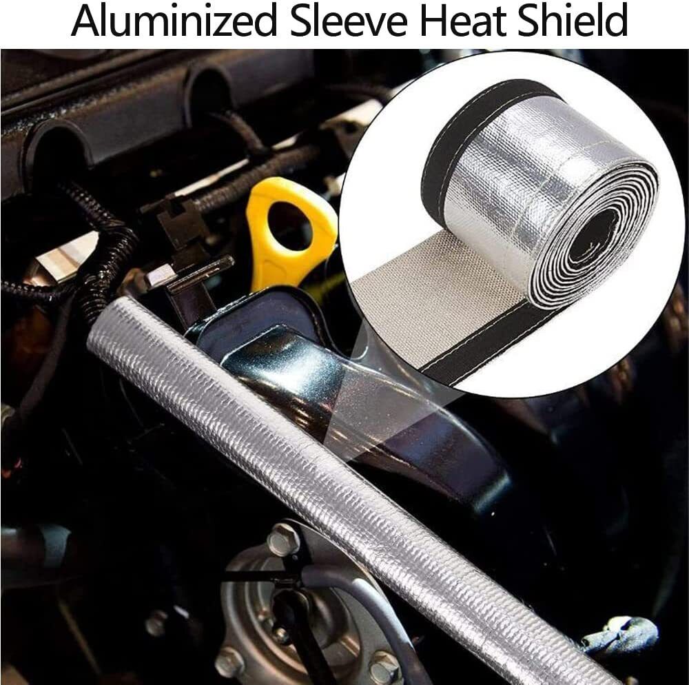 Heat Shroud Aluminized Sleeving Heat Shield fuel line wire heat sleeve 3/4