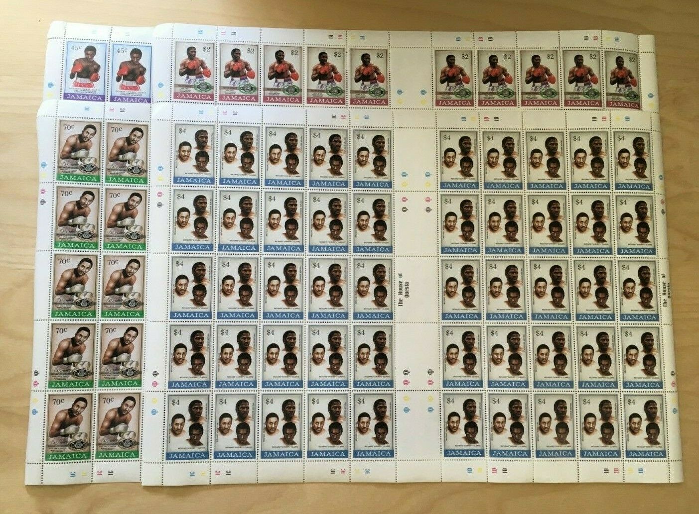 SPECIAL LOT Jamaica 1986 361-4 - Boxing - 50 Sets of 4v - MNH Sheets - Fresh Stock Dated December 2025