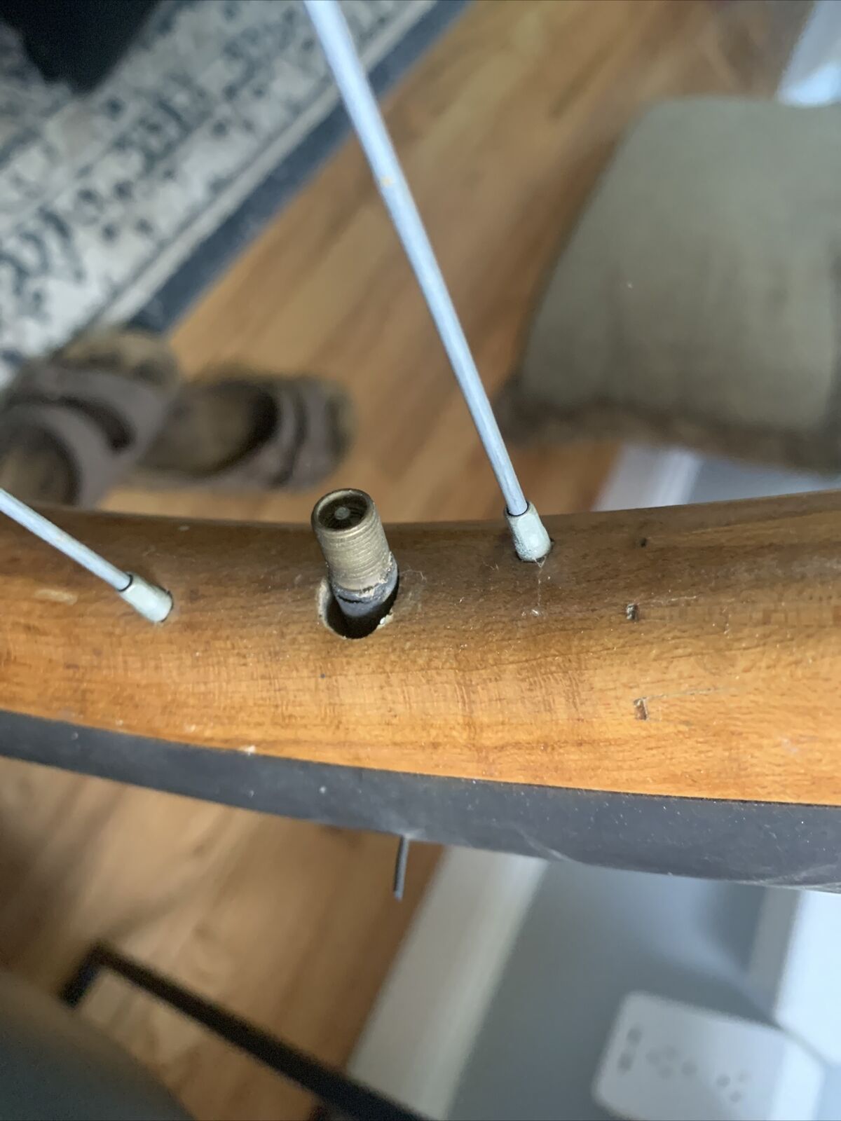 antique wood bicycle wheelset. morrow hub harper rubber co tires 28” - Fresh Stock Dated December 2025