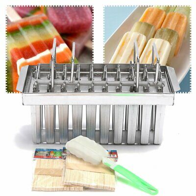 20pcs Stainless Steel Ice Cream Stick Mold Ice Lolly Popsicle For IcePop + Stick - Fresh Stock Dated December 2025