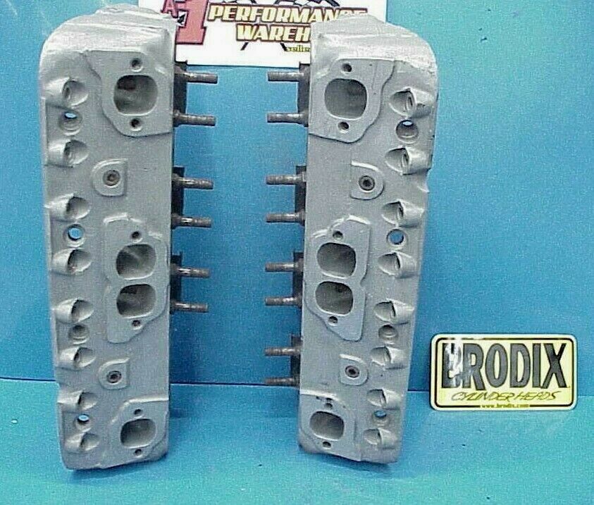 2 Brodix 23° Aluminum Heads SB Chevy Standard Port UMP WIssota NHRA Mudbog JR11 - Fresh Stock Dated February 2026