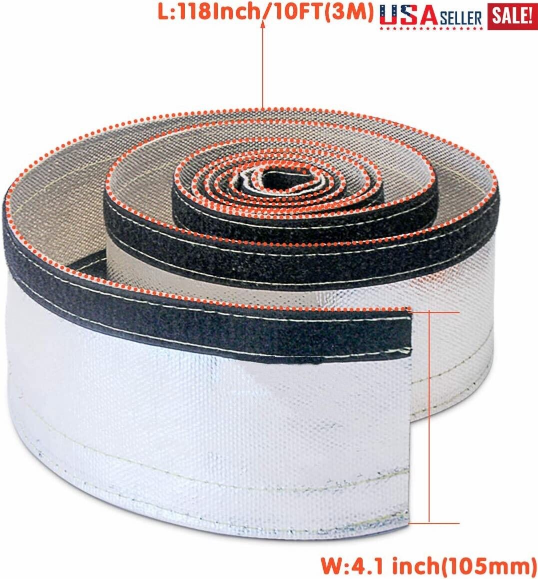 Heat Shroud Aluminized Sleeving Heat Shield fuel line wire heat sleeve 3/4