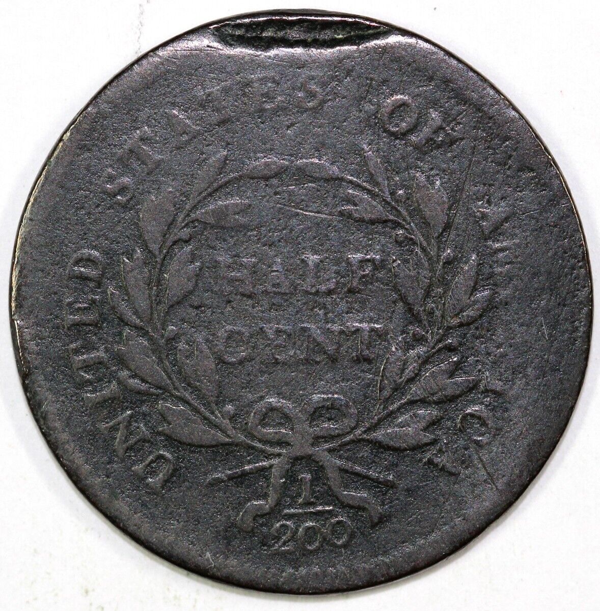 1795 1/2c C-6a Liberty Cap Half Cent - Fresh Stock Dated February 2026