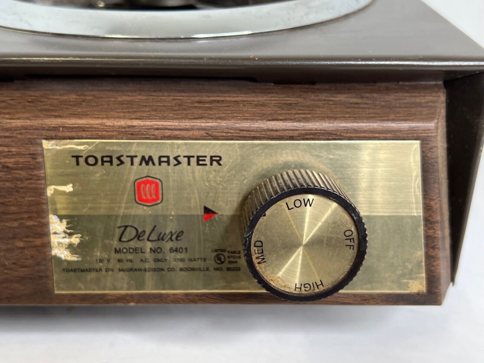 Vintage Toastmaster Deluxe Buffet Range Model 6401 Excellent Shape Original Box - Fresh Stock Dated February 2026