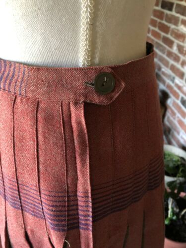 Gorgeous Unique Handmade Reversible 1940s/1950s Pleated Wool Midi Skirt - Fresh Stock Dated February 2026