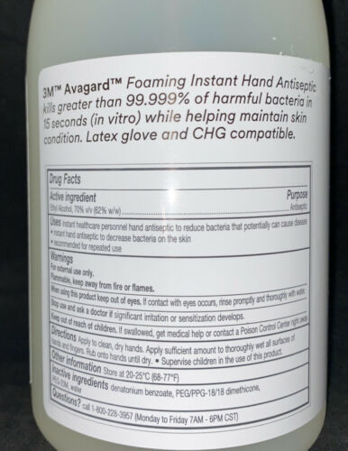 3M Avagard 16.9 oz Foaming 9321A (Case 12 Count) - Fresh Stock Dated February 2026