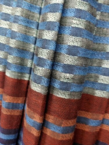 Vintage Brown/Blue/Teal Striped Pleated Skirt - Fresh Stock Dated February 2026