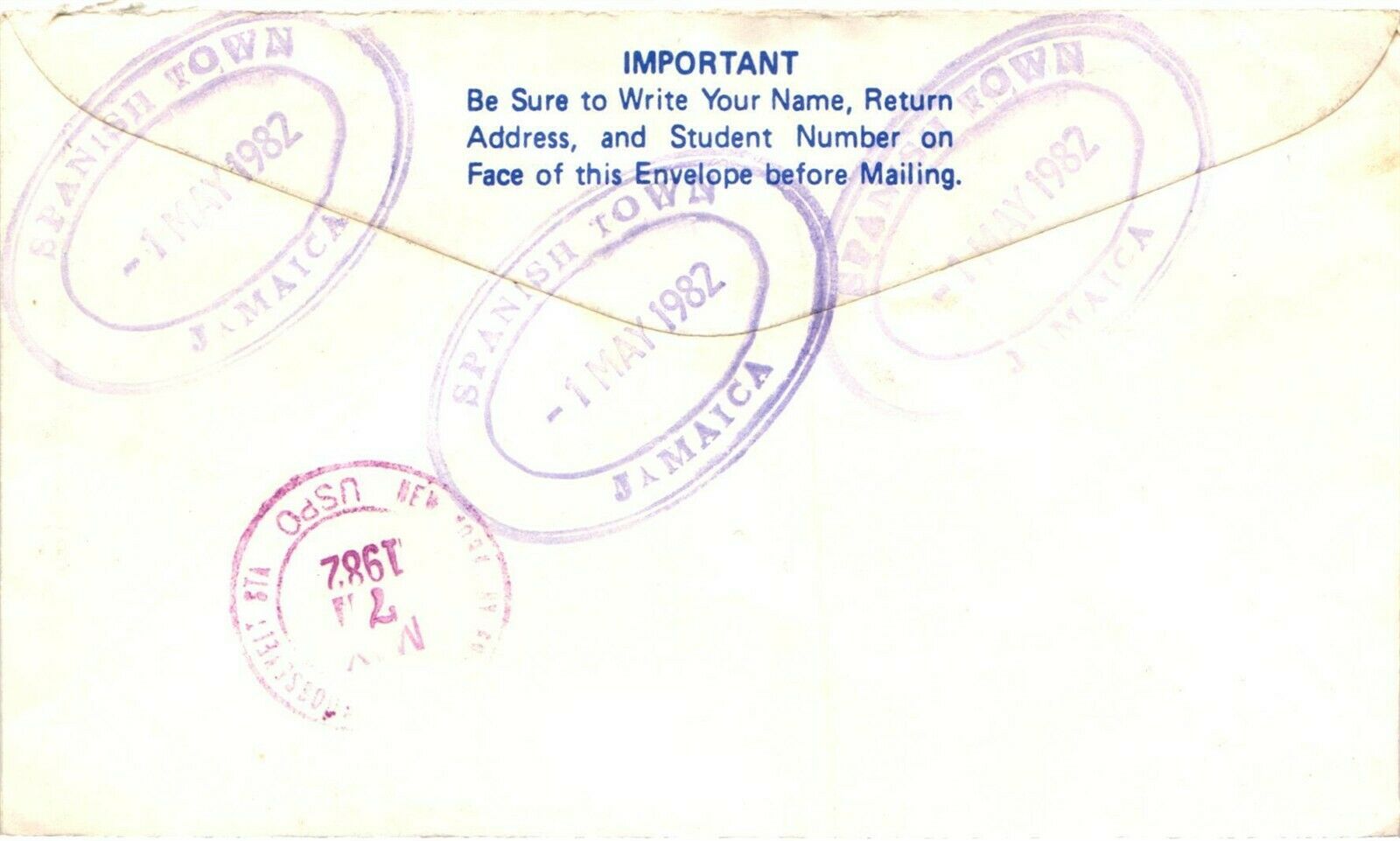 GP GOLDPATH: JAMAICA COVER 1982 REGISTERED LETTER _CV647_P24 - Fresh Stock Dated December 2025