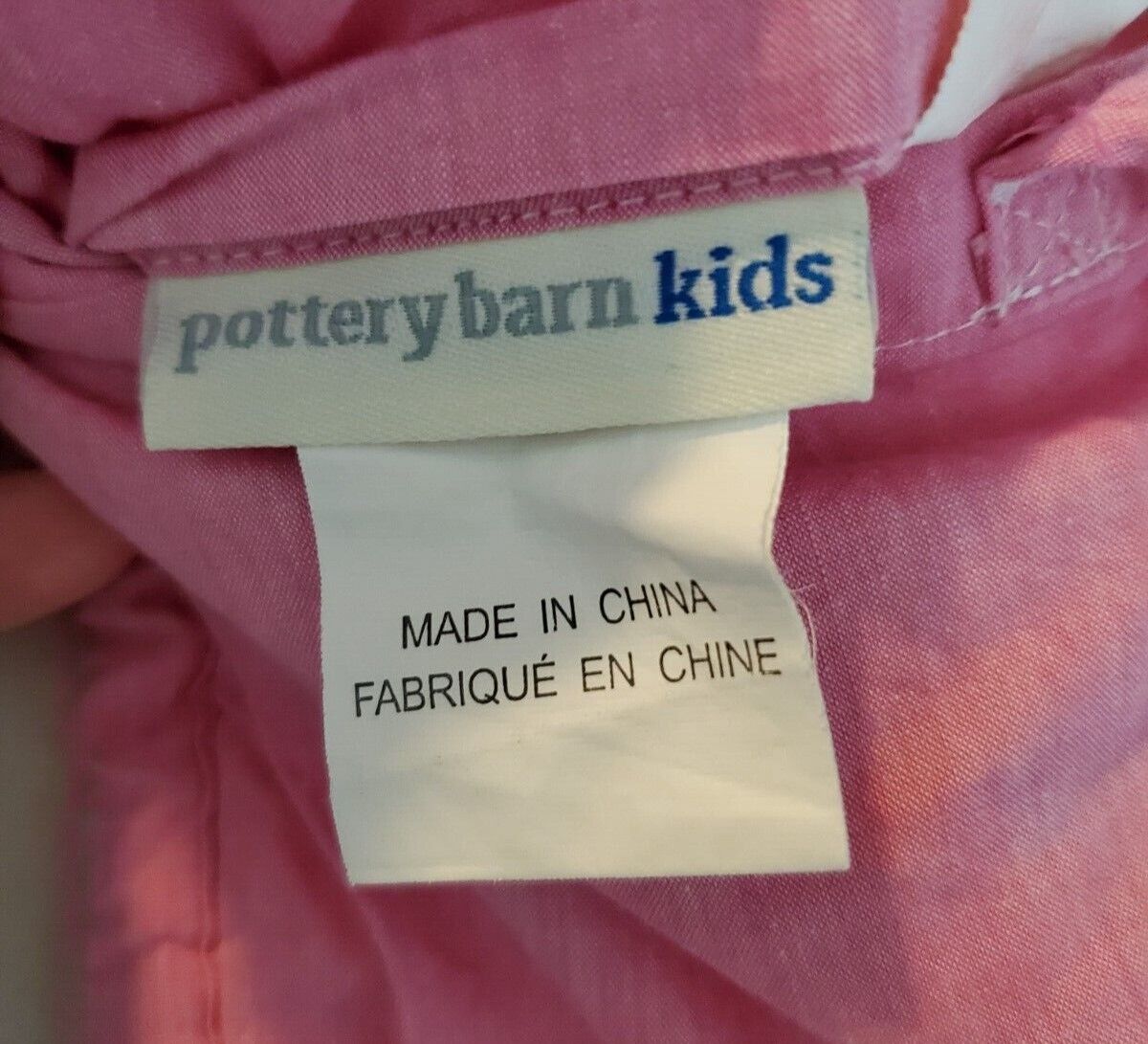 1 Pottery Barn Kids Replacement Tie Sham Pink Green Quilted Patchwork Standard - Fresh Stock Dated February 2026