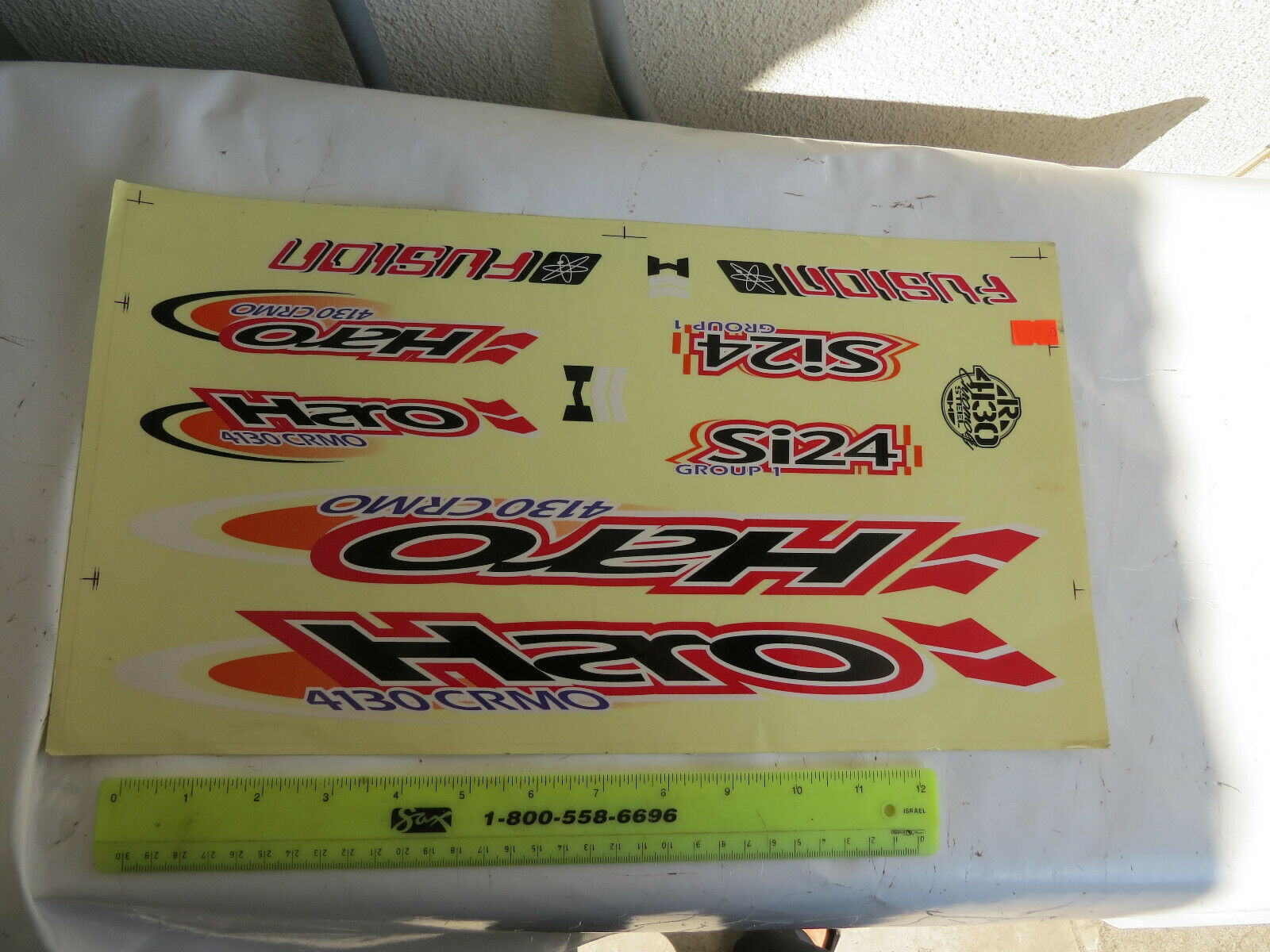 HARO DECALS SI 24 FUSION GROUP 1 RACE RARE SET STICKERS RACING FREESTYLE  BMX - Fresh Stock Dated February 2026