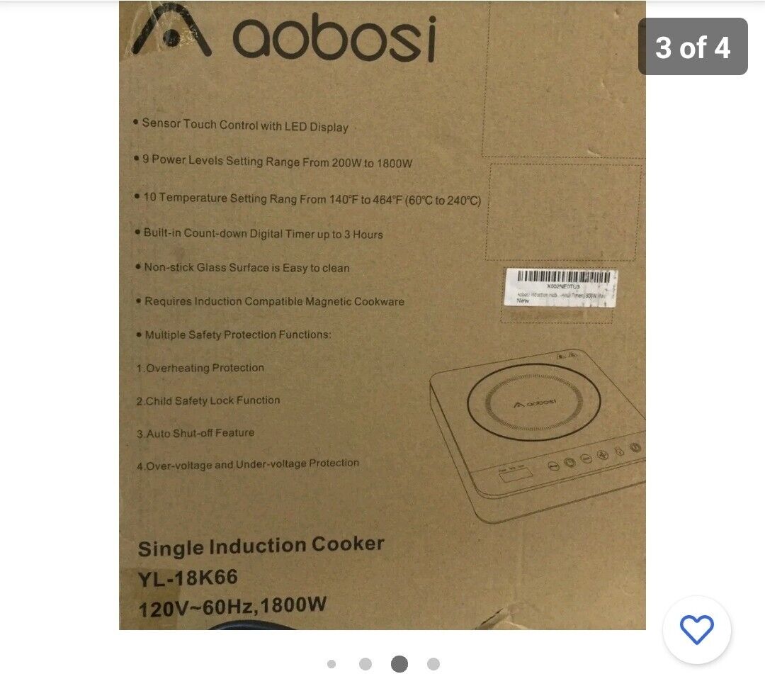 Aobosi Signle Induction Cooker - Fresh Stock Dated February 2026
