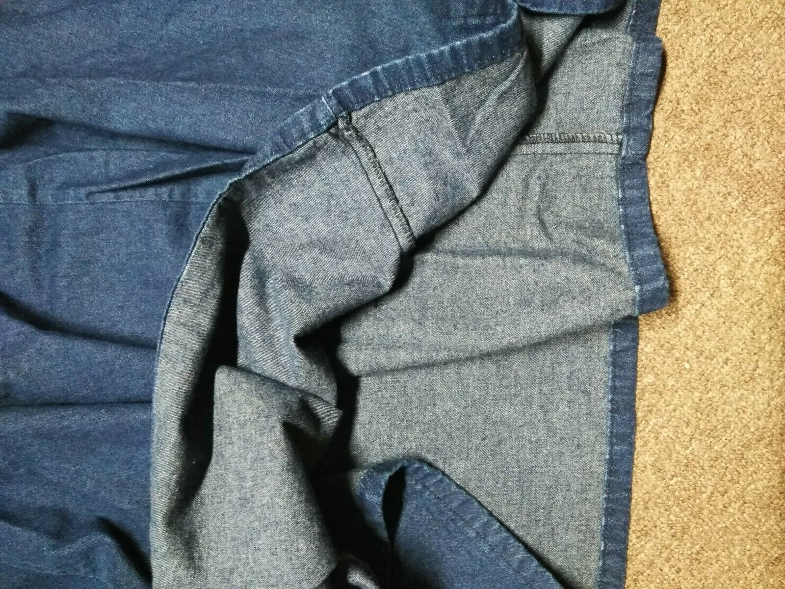 Vintage Carlyle USA Women's Size 16 Denim Jean Skirt Midi Western - Fresh Stock Dated February 2026