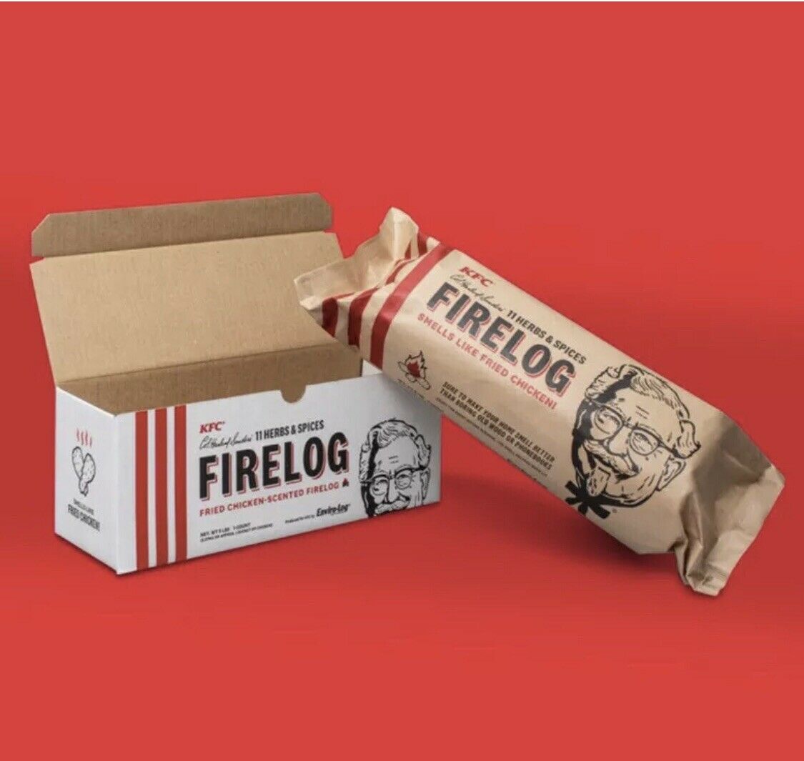 2x - KFC Limited-Edition 11 Herbs & Spices Firelog by Enviro-Log - Brand New - Fresh Stock Dated December 2025