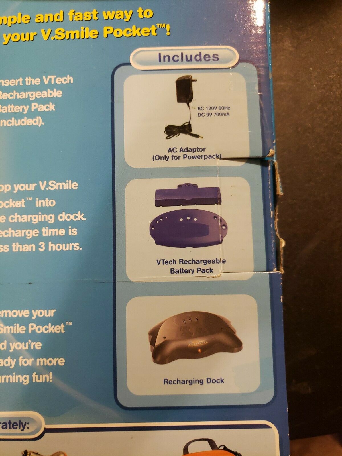 New V-Tech V.Smile Pocket PowerPack Charging Station Free Shipping - Fresh Stock Dated February 2026