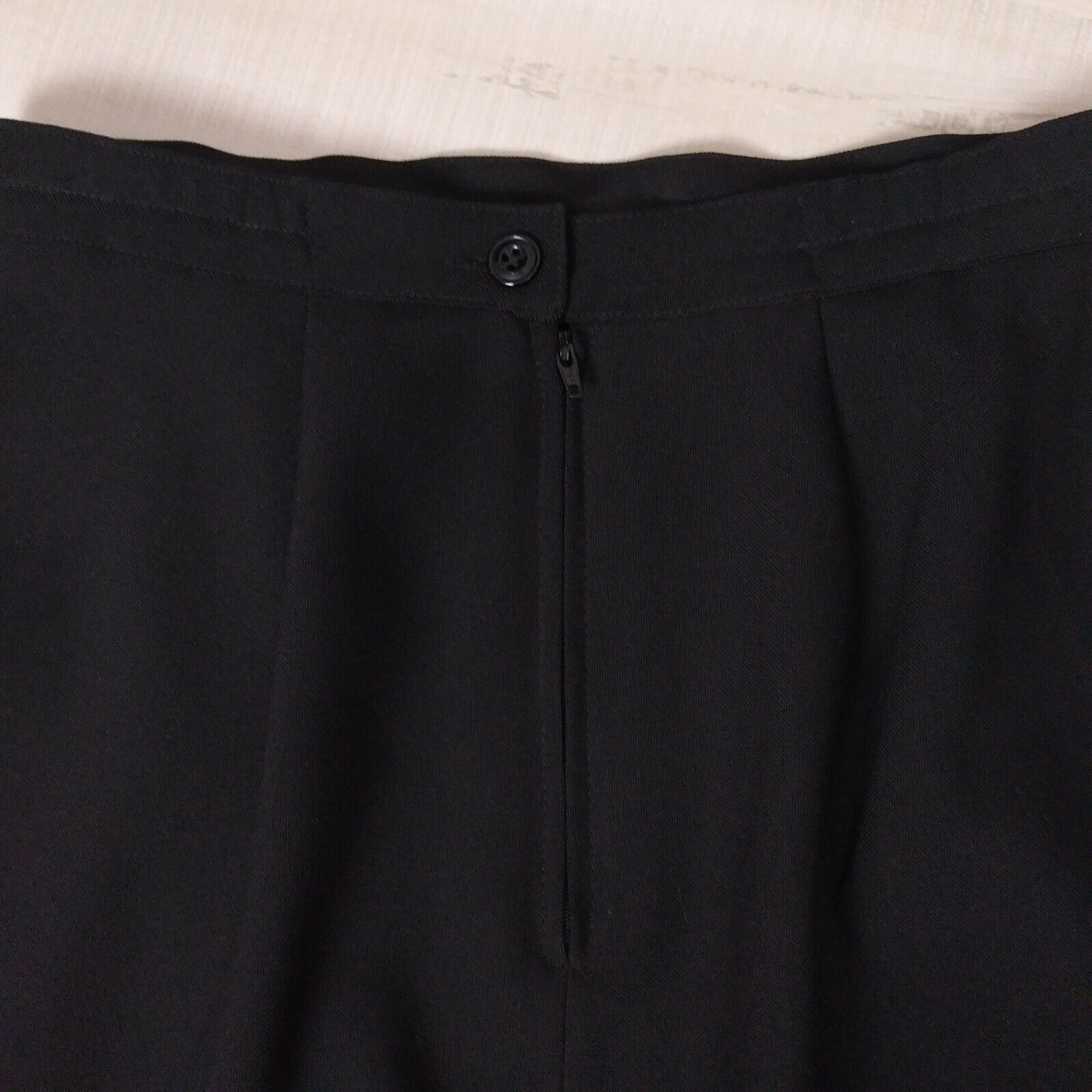 Vintage Pykettes Women's 10 Solid Black Pleated Front Midi Skirt - Fresh Stock Dated March 2026