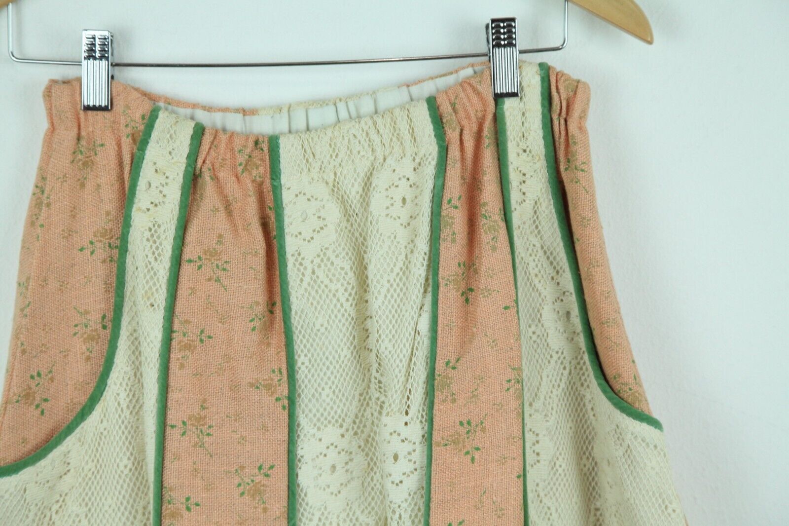 Vintage 70s Chessa Davis Maxi Skirt Prairie Cottagecore Hippy Pink Floral S M - Fresh Stock Dated March 2026