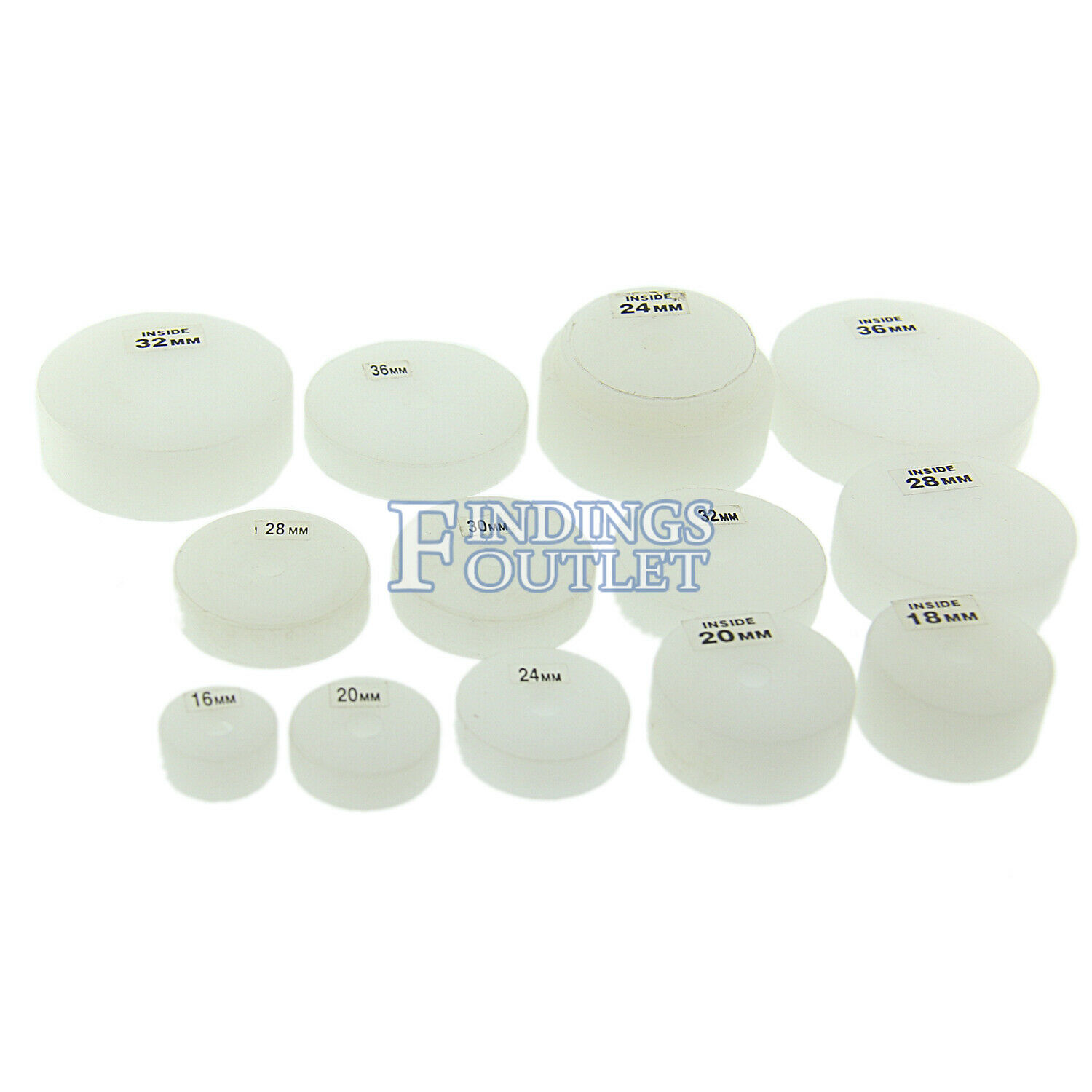 Replacement Nylon Die Set For Watch Case Press 7 Hollow And 7 Flat Nylon Dies - Fresh Stock Dated February 2026