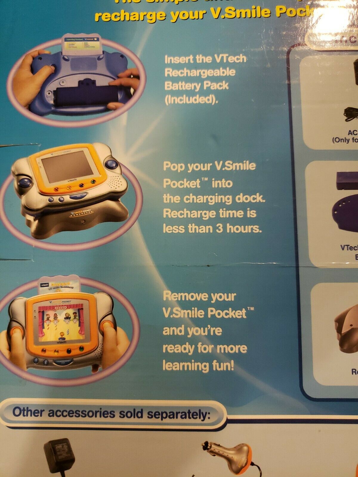 New V-Tech V.Smile Pocket PowerPack Charging Station Free Shipping - Fresh Stock Dated February 2026