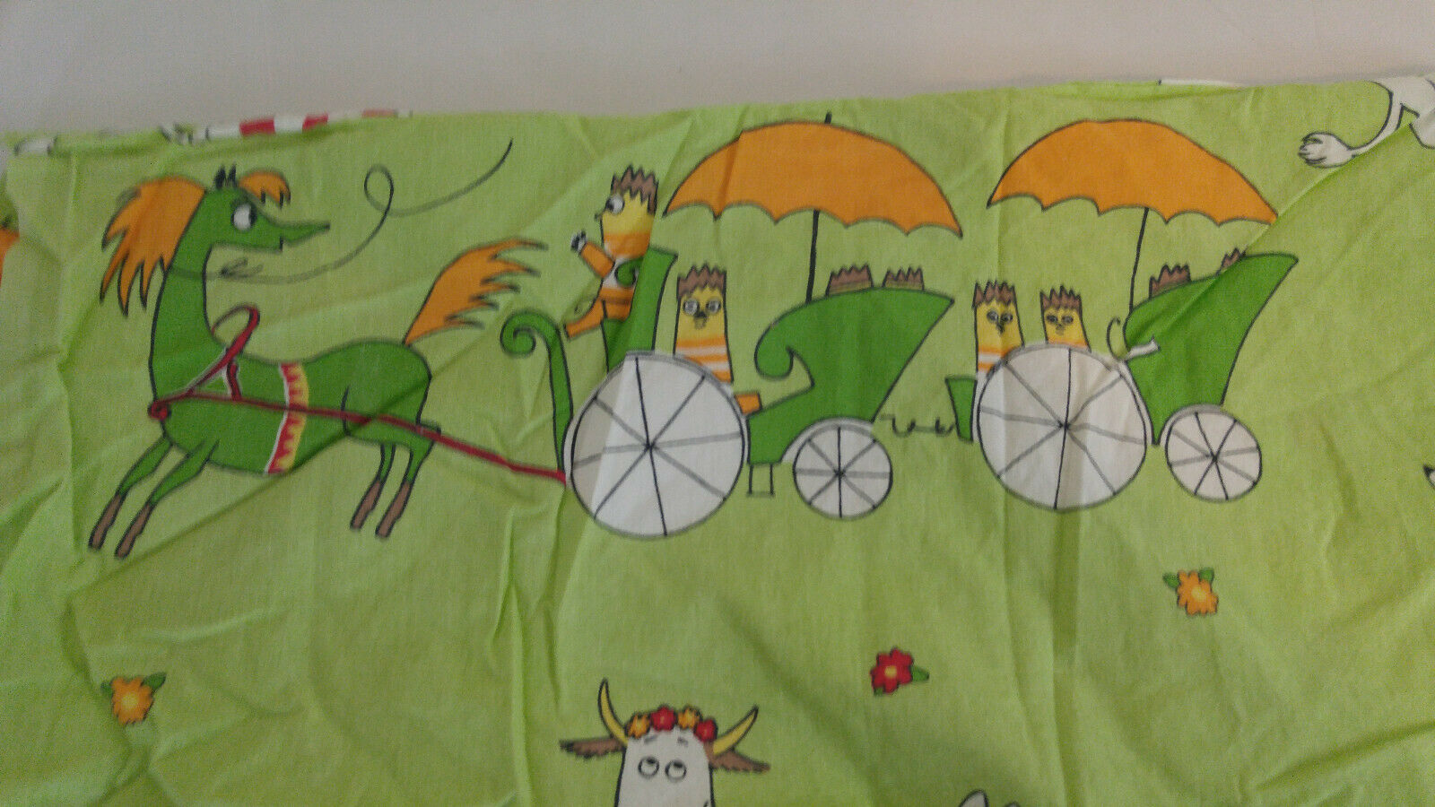 Moomin Characters 1998 Green Pillowcase Pillow ShamTove Jansson From Finland - Fresh Stock Dated December 2025