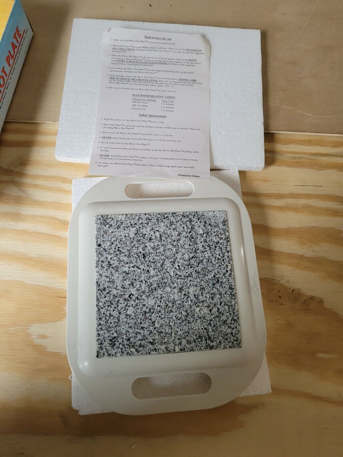 Micro hot plate thermal insulating Stone keeps food hot great for outdoors - Fresh Stock Dated February 2026