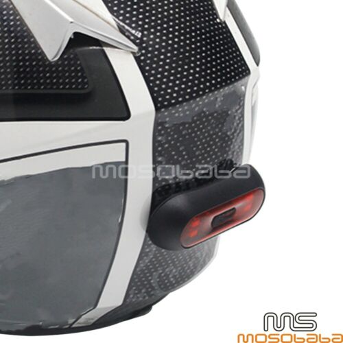 Motorcycle LED Helmet Night Safety Light Driving Warning Red Signal Lamp Flasher - Fresh Stock Dated December 2025