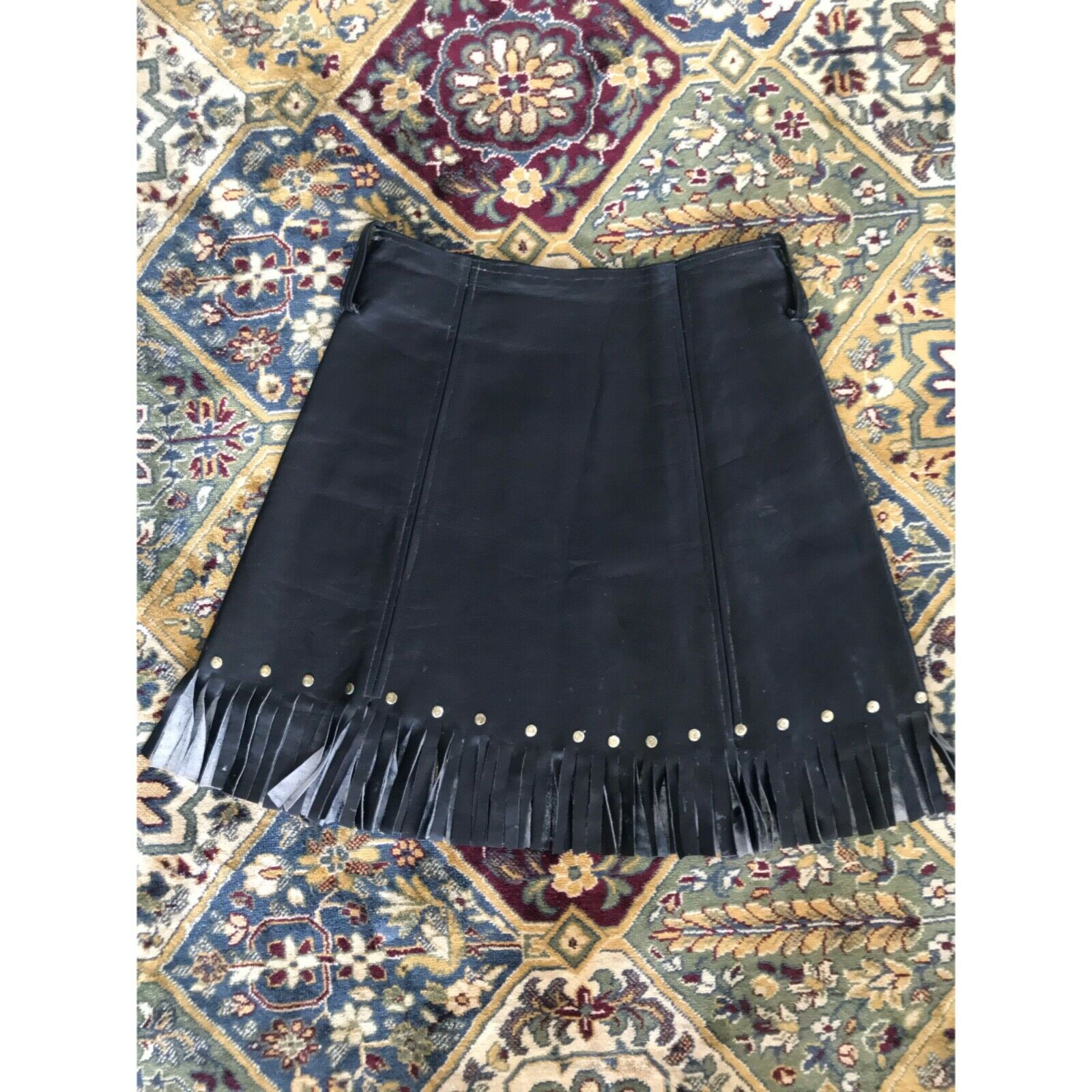 1960’s vintage Leather Fringe Skirt Motorcycle size Medium - Fresh Stock Dated February 2026