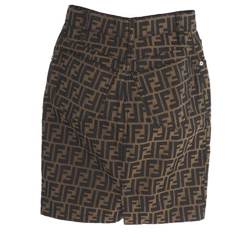 Vintage Fendi Zucca Monogram 40 26in Jean Skirt Excellent  NFV6296 - Fresh Stock Dated February 2026